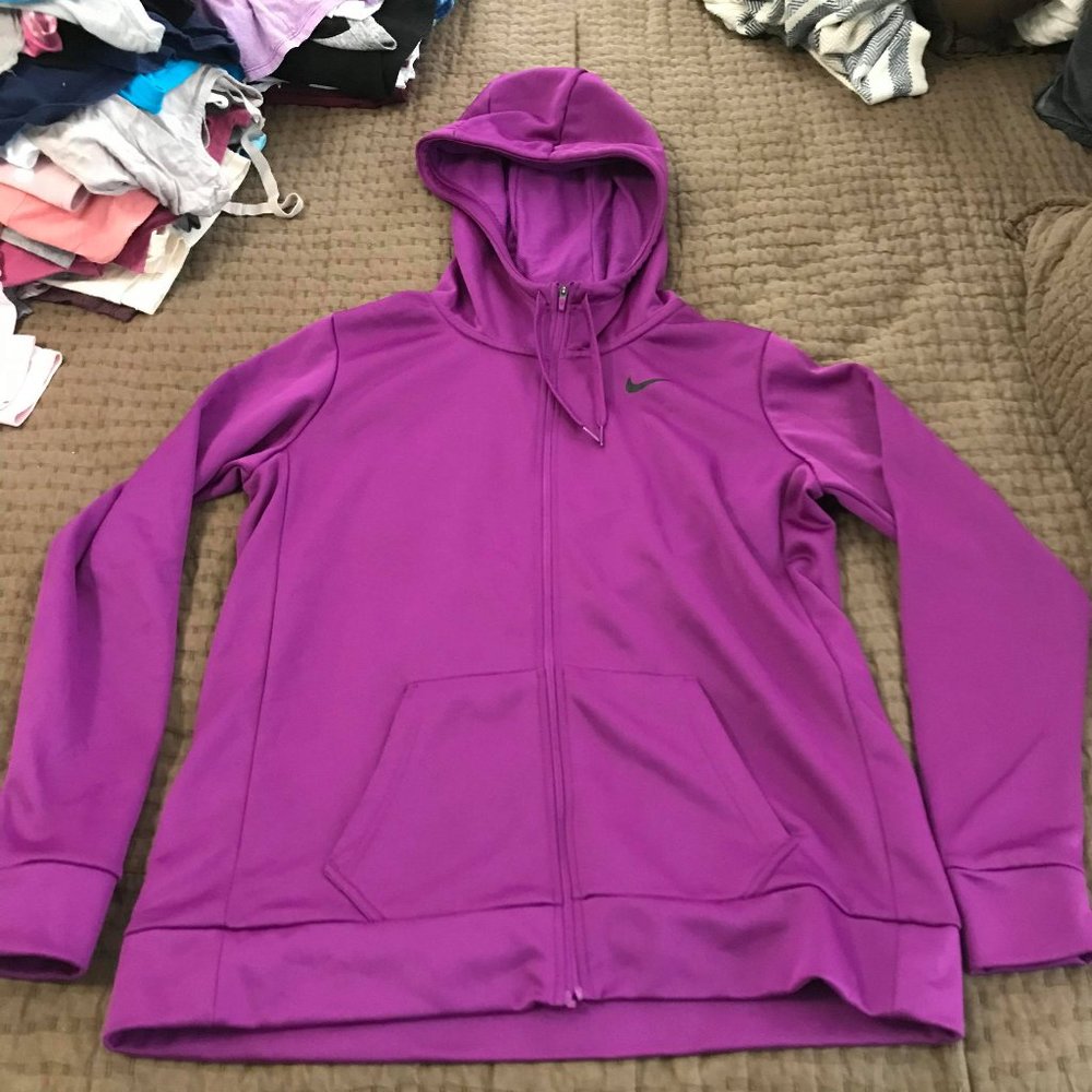 NIKE Dri-fit zip up hoodie size L